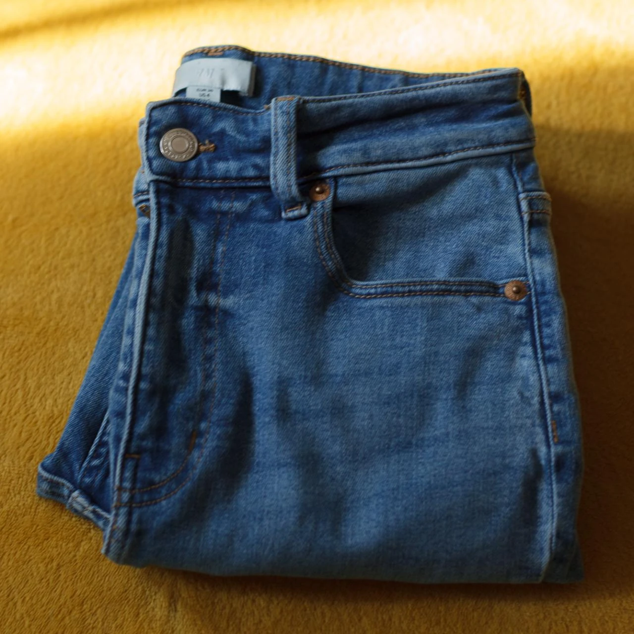 👖 Jean skinny taille haute H&M bleu denim clair - Taille 36 👖
